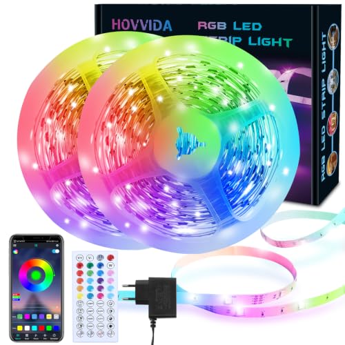 HOVVIDA Striscia LED 20m, Luci LED 20m, 150 LED, RGB LED, 30 LED/Metro
