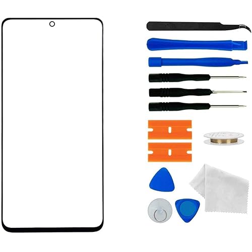 Original Galaxy S21 5G Screen Glass Replacement, Front Outer Lens Glass Screen Replacement Repair Kit for Samsung Galaxy S21 Series (Galaxy S21 6.2'- Black