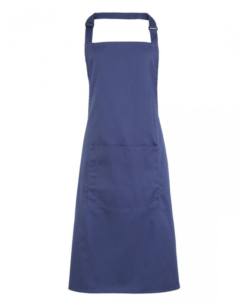 Premier Workwear Adult Unisex PR154 Bib Apron With Pocket - Various Colours Available (Marine)