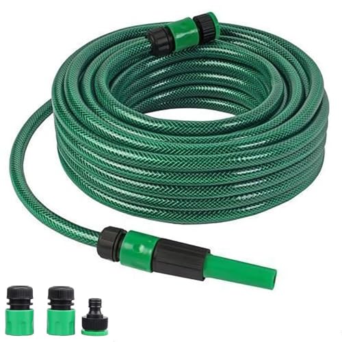 Yiting Garden Hose 5m/10m/15m/20m/30m/50m (1/2 Inch) Hose Pipe with Spray Nozzle and Connect Fittings Lightweight Flexible Water Hoses for Garden/Outdoor/Yard/Lawn/Boat