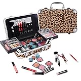 Hot Sugar Makeup Kit Gift Set for Adults and Girls-Full Makeup Kit for Beginners Includes Eye Shadow Palette Blush Lip Gloss Lipstick Lip Pencil Eye Pencil Brush Mirror