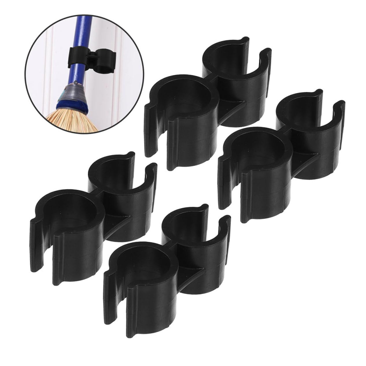 Alipis 10 Pièces Boucle de Liaison pour Balai Pelle à poussière Accessoire ramassette connecteur Balai clôture à Outils Pelle à poussière à Double tête Pince pour Manche à Plastique