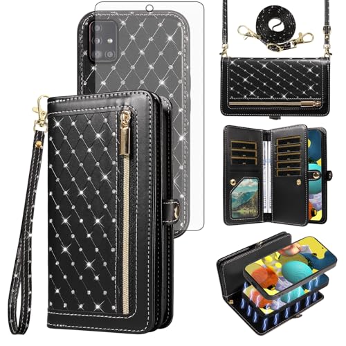 Coque Samsung Galaxy A51 5G portefeuille à bandoulière pour vos sorties mains libres