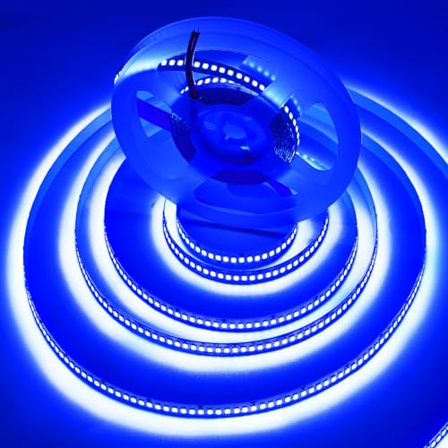 Image of SUYOOULIN LED Strip Lights, 66ft /20m SMD 2835 2400 LEDs Light Strips, 60000LM Flexible AC 110V Waterproof IP68 LED Ribbon, DIY Christmas Home Kitchen Indoor Party Decoration(Blue)