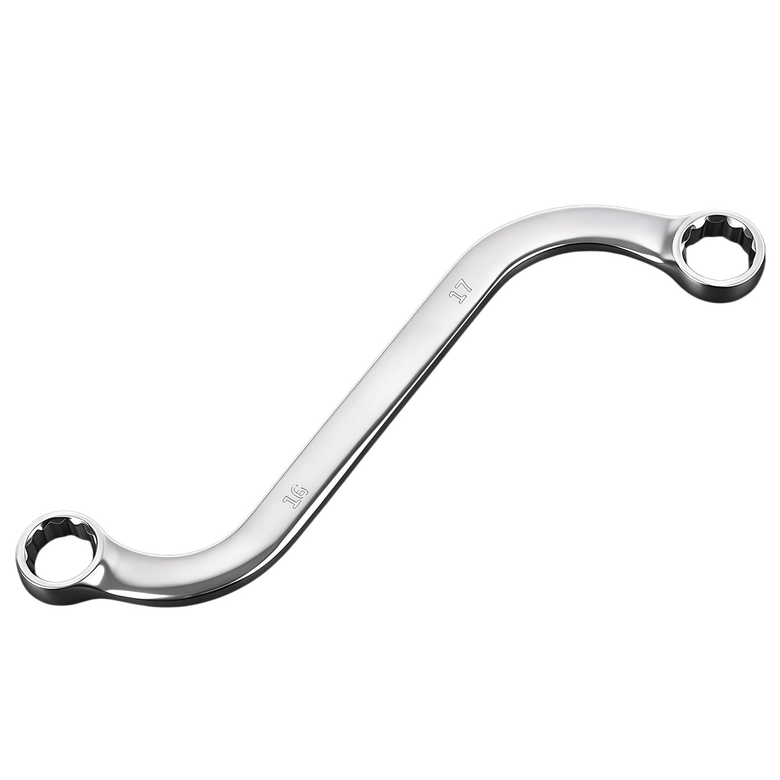 Fromceo 16 17Mm Professional S Shape Double Ended Offset Box Wrench With Antislip Design For Mechanics And Ideal For Tight Space Double Head Tool