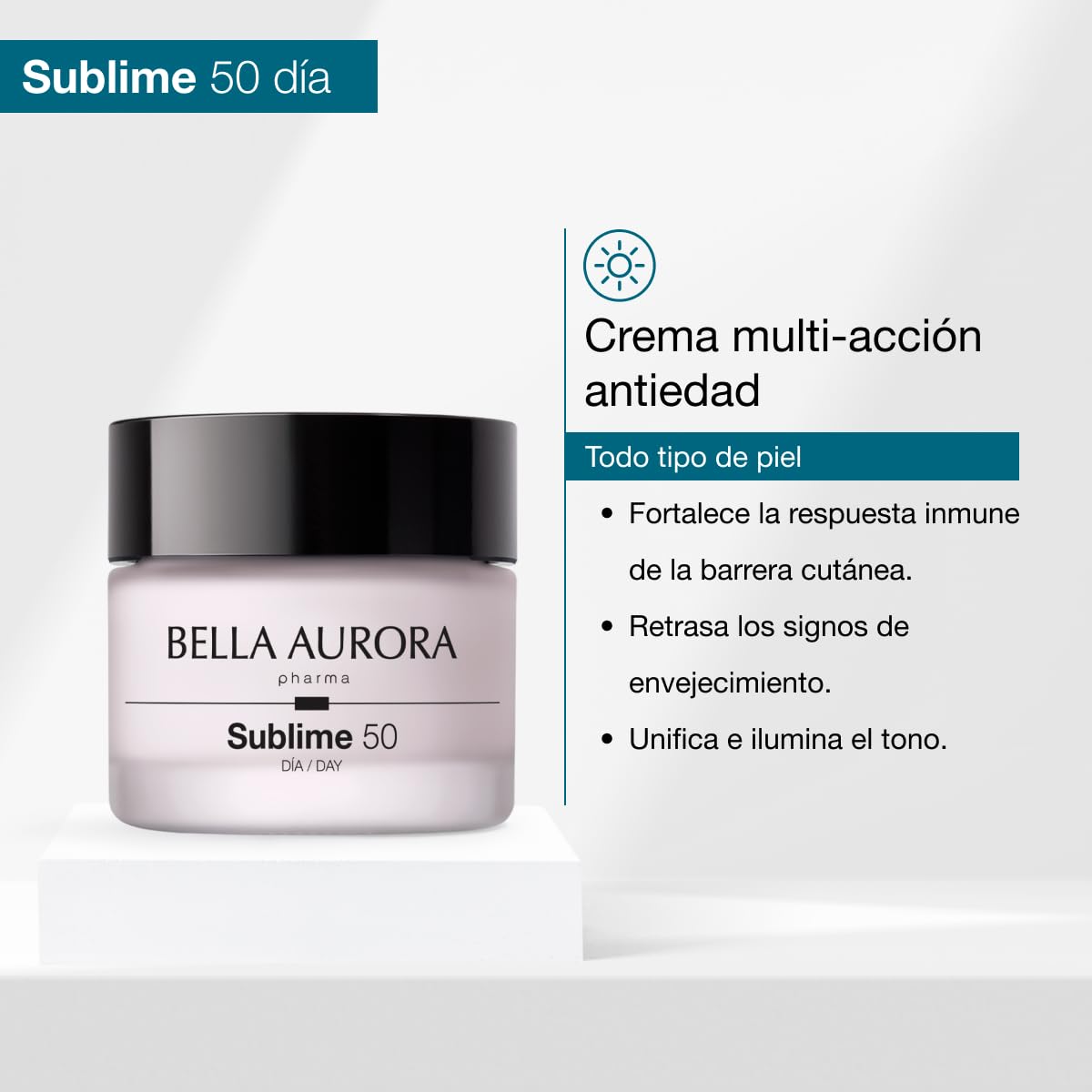 Bella Aurora Pack Sublime 50 Ritual Antiedad | Crema de Día Multiacción SPF 20 + Crema de Noche Reafirmante de Regalo | Repara la Barrera Cutánea y Reduce Arrugas | 2 x 50 ml