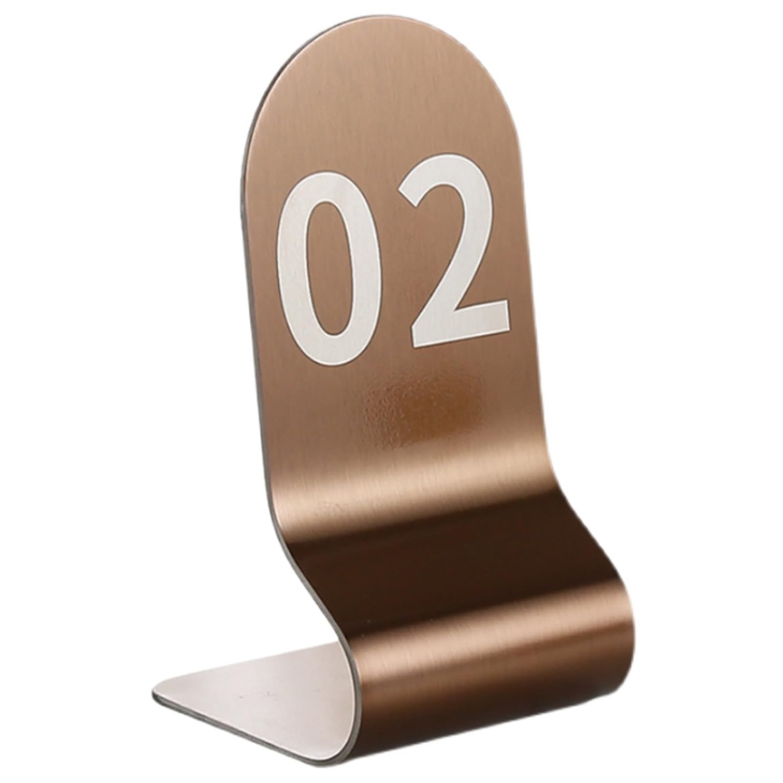 MYUYEE Stable Stainless Steel Place Cards One-Piece Molding Metal Table Card Holder Seating Cards For Food Sign Party Banquet Event