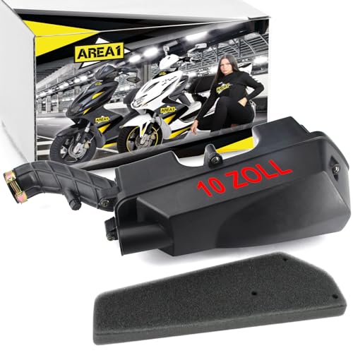 Area1 Ersatz Luftfilter + Luftfilterkasten GY6 50ccm China 4Takt 10 Zoll Kompatibel mit Explorer AGM RS Yiying 50QT/139QMA/QMB