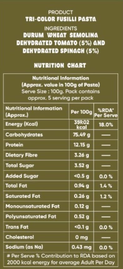 Finosta Shell Pasta, 500gm with Tri Color Fusilli Pasta 500 Gram, Combo Pack 2