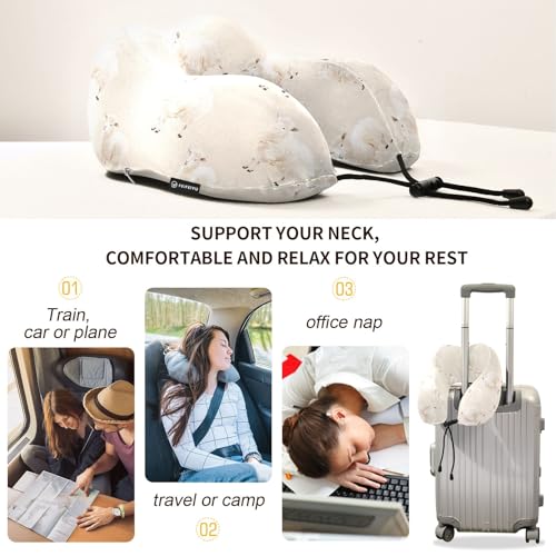 Almohada de viaje espuma memoria ajustable portátil miniatura 4