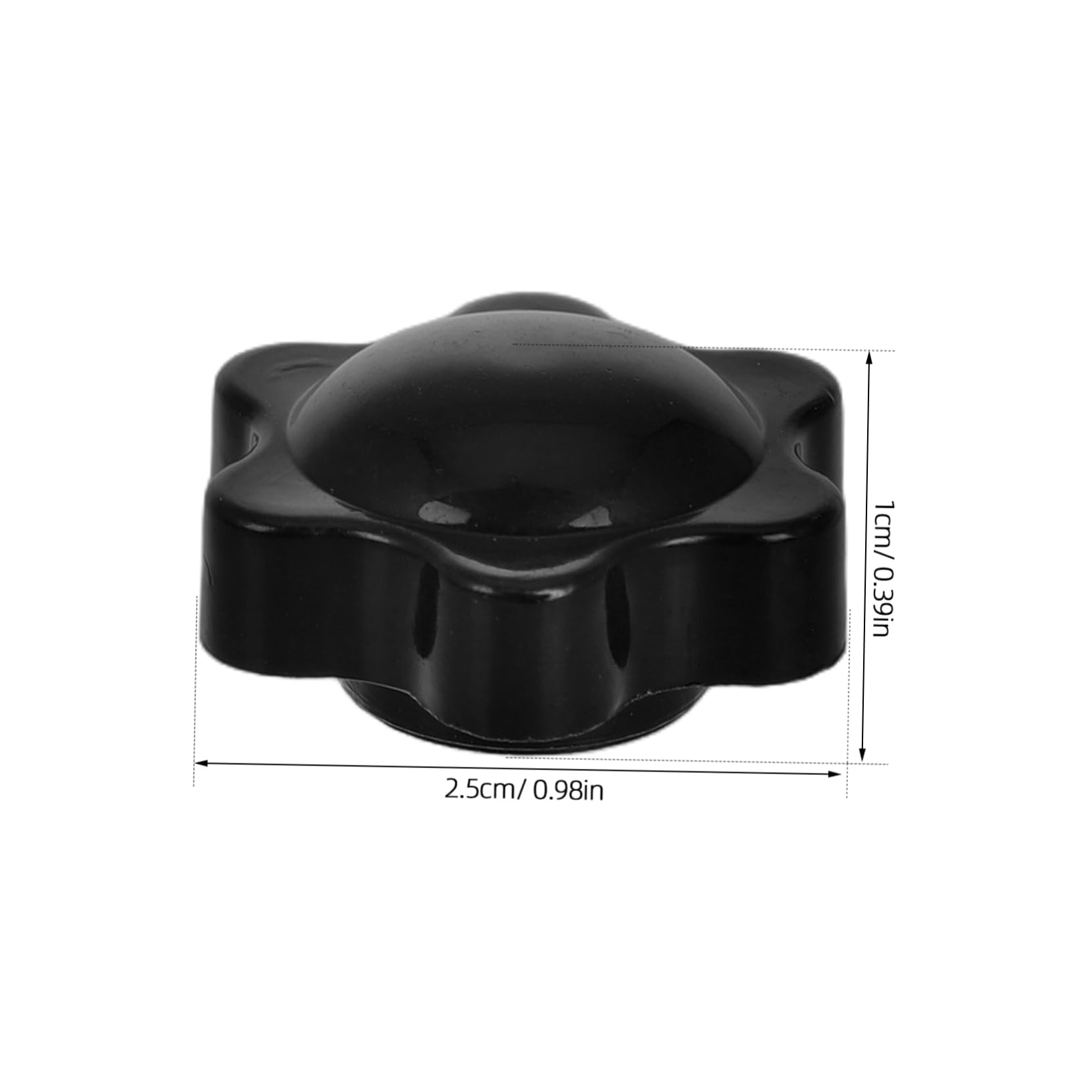 NAMOARLY Plastic Hexagon Head Knobs Thru Threaded Clamping Handle Knobs with Brass Female Thread Non Penetrating Grip Knurled Design for Easy