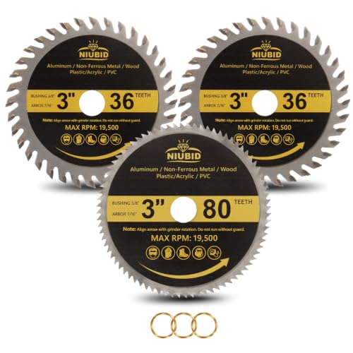 Niubid 3 Inch Carbide Circular Saw Blades 36T&80T for Wood Cutting