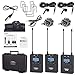 Wireless Lavalier Microphone, Comica CVM-WM200A 96-Channel UHF Wireless Lapel Microphone System for Cameras/XLR Camcorders Interview Youtube Video Recording, Dual Lav Mic with 394FT Transmission