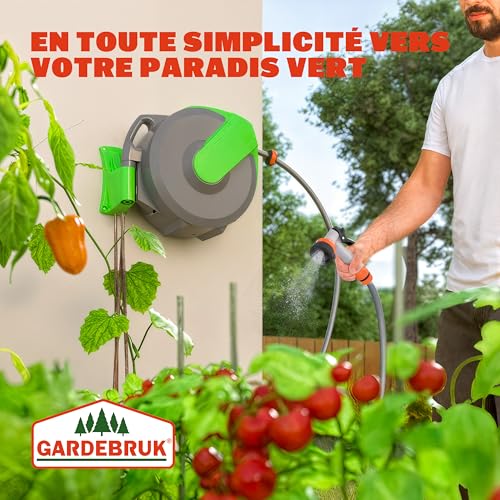 GARDEBRUK® Dévidoir enrouleur de tuyau d'arrosage...