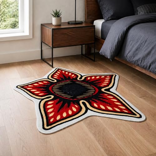 WBahatii Monster Flower Area Rug 31.2 x 31.2 80s Retro Sci-Fi Decor