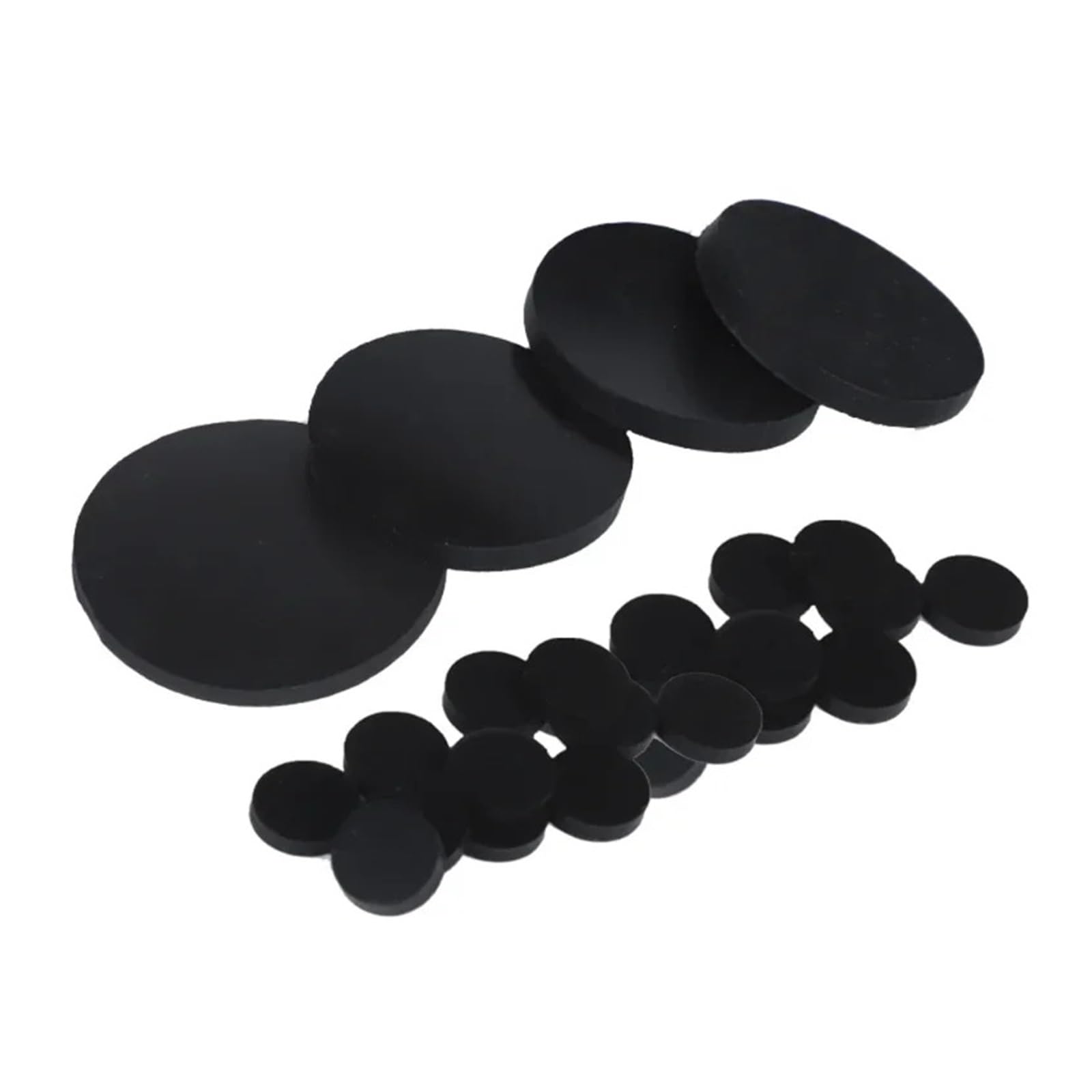 Scheda di Gomma Solida, Foglio di Neoprene， Guarnizione di Tenuta in Gomma nitrilica NBR Rotonda Solida Nera 10-100 mm x 1-5 mm, Confezione da 10(100mm,5mm)