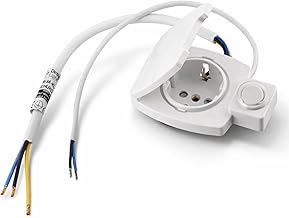 IP44 Recessed Furniture Socket with Switch All in One Natural White