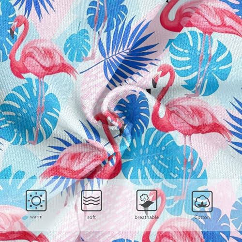 Joisal Vibrant Pink Flamingos Blue Cute Panties Girl Toddlers Underwear Floral Cotton Fancy Undies Kids Briefs 2t3