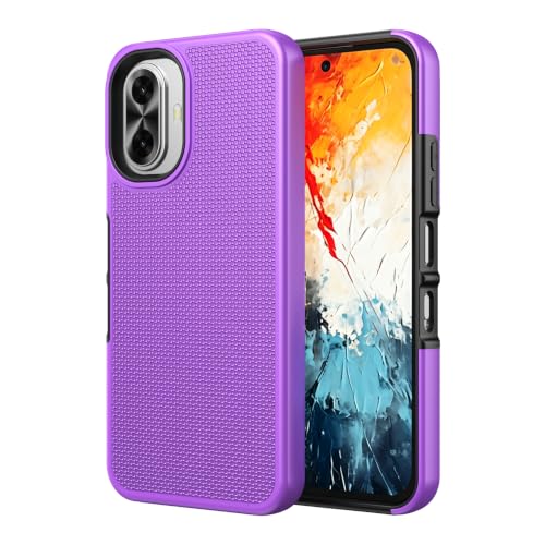 Coque TCL K70 5G avec protège-écran violet double couche antichoc
