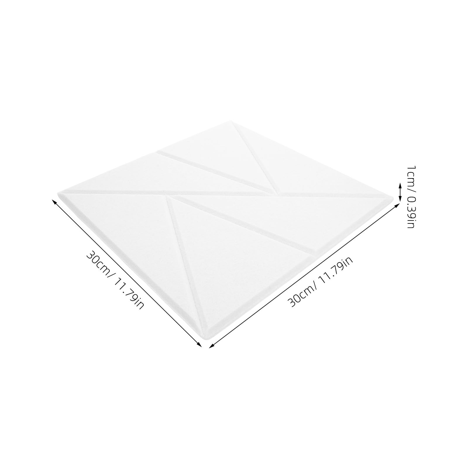 Toyvian Pannelli Insonorizzanti Bianco in Poliestere Autoadesivi e Adattamento Flessibile alle Pareti Confezione da 12 30x30cm Alta Densità per Studio