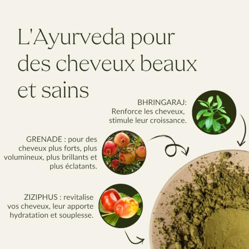 khadi CHÂTAIN DORÉ Coloration végétale - Coloration végétale pour des reflets ambrés chatoyants à brun doré velouté - 100 % végétale et naturelle - 100 g – vue 7