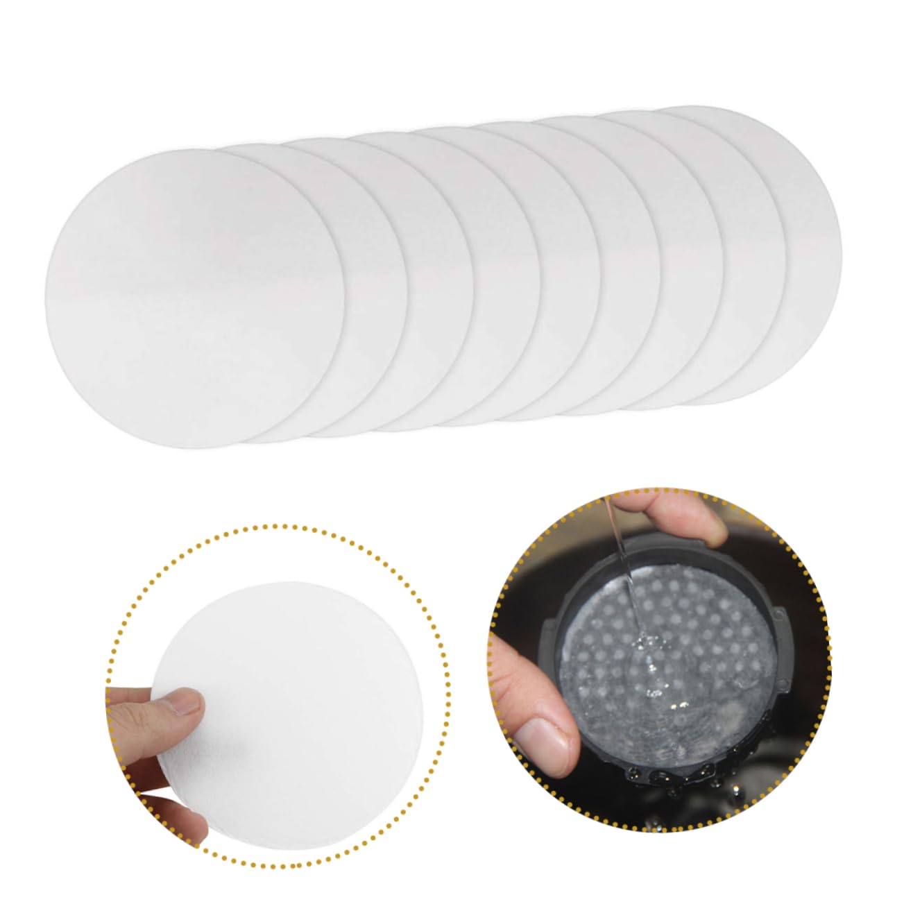 GLEAVI Qualitative Filter Paper Sheets Round Slow Filter Papers Lab Filtration Sheets