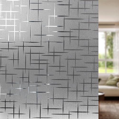 Vinilos para Cristales Ventanas 65 x 250 cm Efecto Esmerilado, Anti-UV, Privacidad Total, Fácil de Instalar Fensterfolie Blickdicht Fensterfolie para Baño Cocina Oficina, Doji