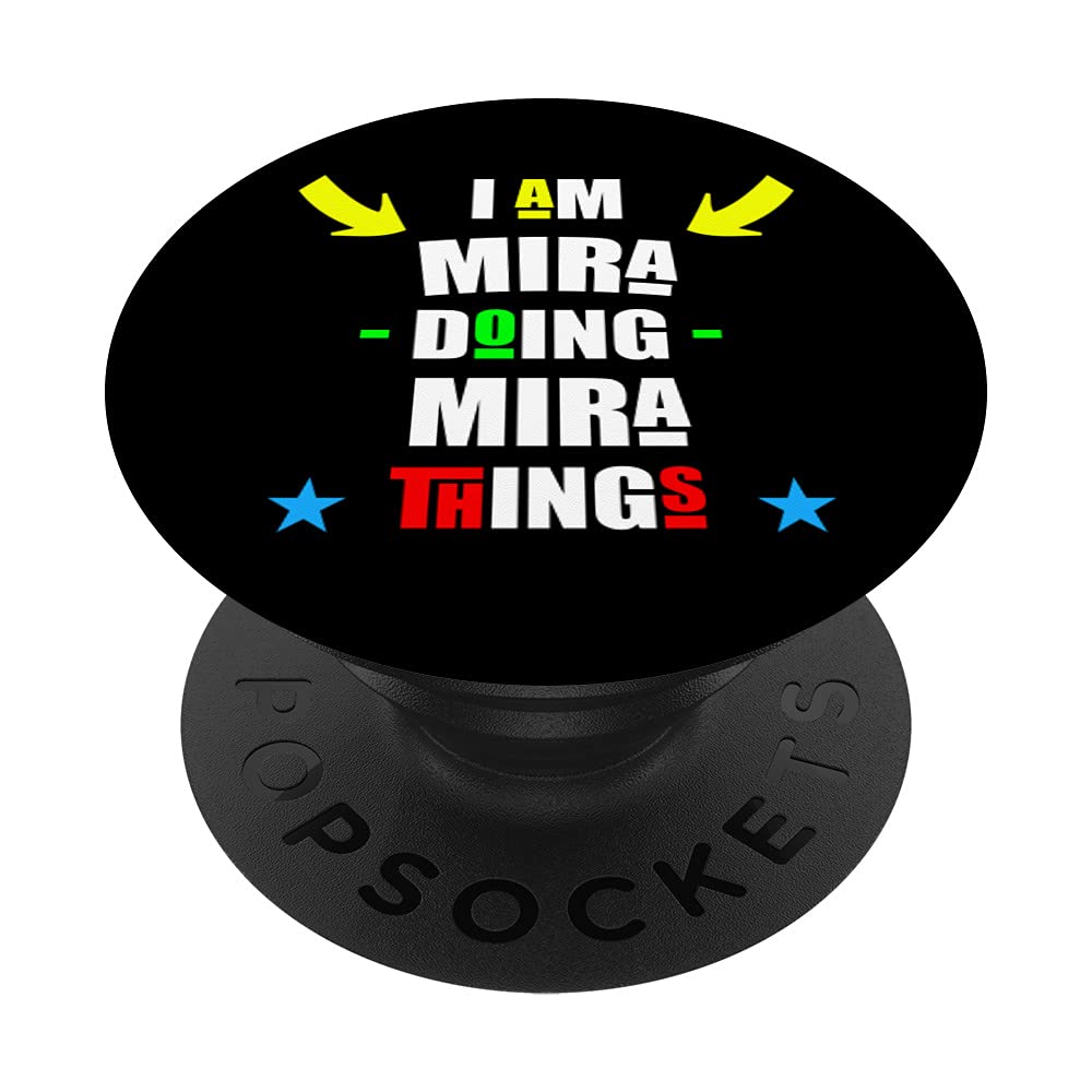 I'm Mira Doing Mira Things Cool Funny Christmas PopSockets Swappable PopGrip