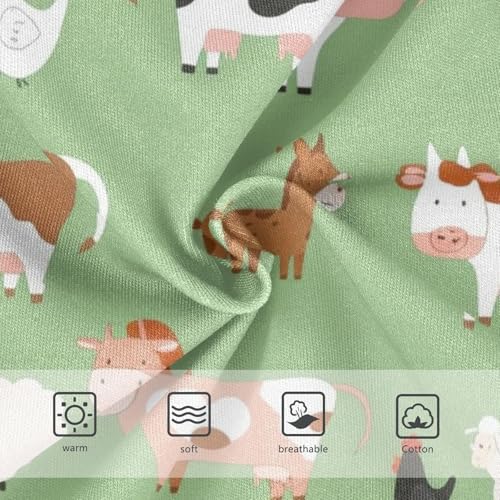 Farm Animals Cows Green Toddler Girls Underwear 2t Cotton Panties for Girl Colorful Briefs Underpants3