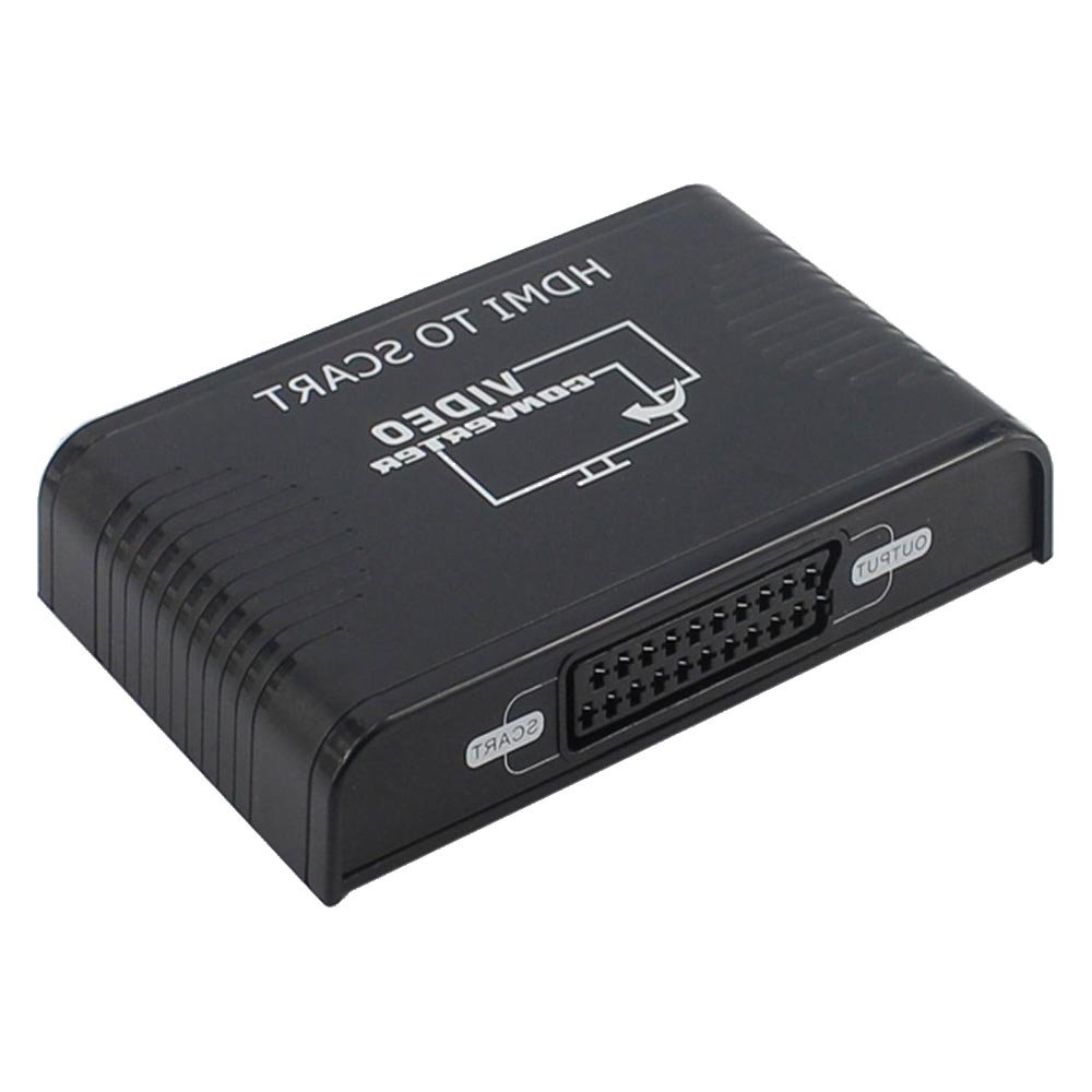 HDMI to Scart Video Converter, 1080P HDMI to Scart Adapter Downscaler for Scart TV Projector HDMI1.3 HDCP