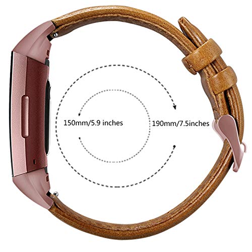 XIALEY Cinturino in Pelle Compatibile con Fitbit