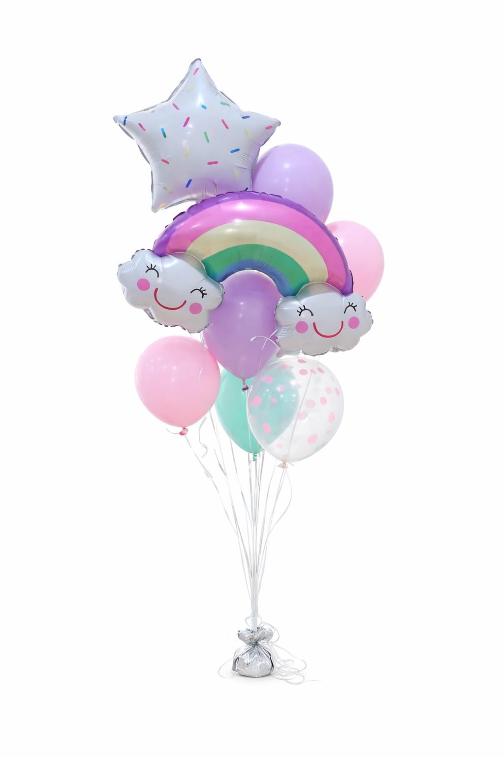 Pop the Party Rainbow Foil Balloon,1 Polka Dot and Star Balloon for Decoration,Baby Shower(Pack of 9) (Rainbow Foil Balloon Set)-image-46