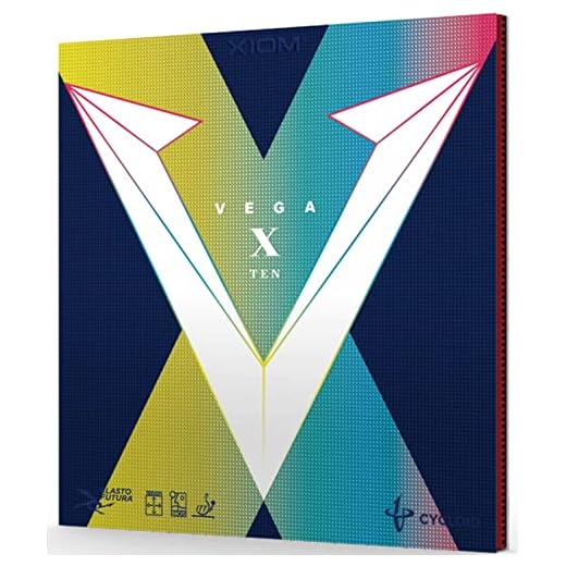 XIOM MAX 10371 Table Tennis Rubber, Soft Lining, Vega 10, Black