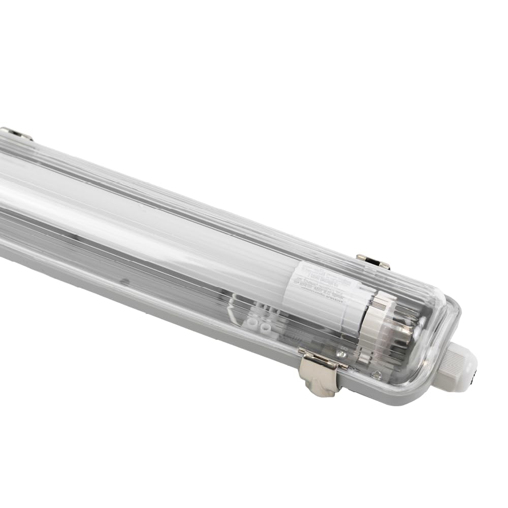 LUXULA 4er Pack LED Wannenleuchte 150cm mit 1x 22W LED Röhren T8 G13 Sockel, 4000K Neutralweiß, 2200lm - IP65 Feuchtraumleuchte für Werkstatt Keller Garage