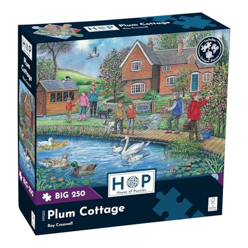 The House of Puzzles Plum Cottage Big 250 Piece Jigsaw
