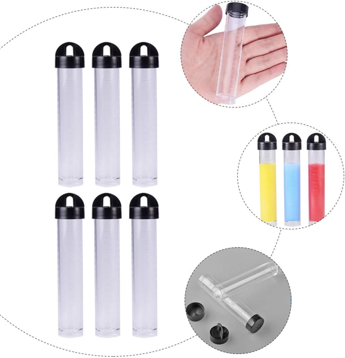 Beads Storage Tubes with Lid, 30pcs Plastic Containers