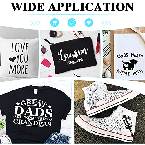 Image of HTVRONT Heat Transfer Vinyl Black & White HTV Vinyl Rolls -12 x 20ft HTV for Shirts, Black Iron on Vinyl for All Cutting Machines - Easy to Cut & Weed for Heat Transfer Design (Black&White)