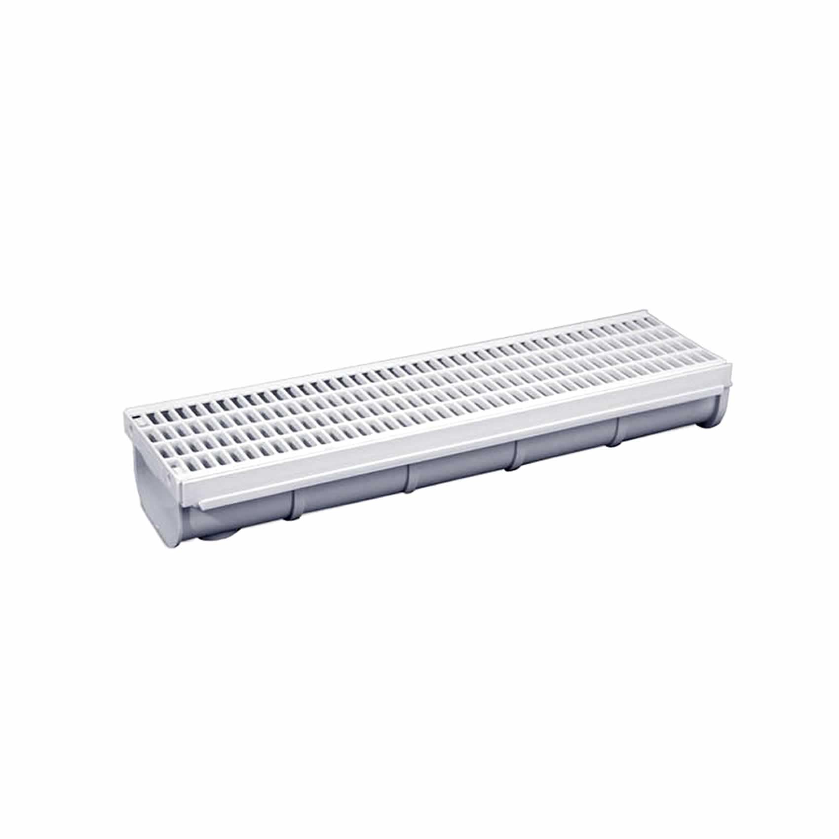 Generico Canaletta di scolo in ABS con Griglia 13x50x H7,5 cm componibile