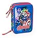 J. M. INÁCIO, LDA. Avengers – Estuche escolar con 3 cremalleras original de Los Vengadores, con 44 piezas (rojo/azul)