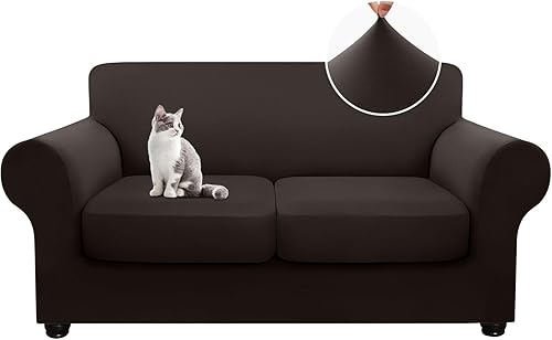 Miniatura 29 de hyha Fundas de sofá de 4 piezas para sofá de 3 cojines, fundas de sofá suaves y lavables, fundas de sofá elásticas para perros, protector de muebles