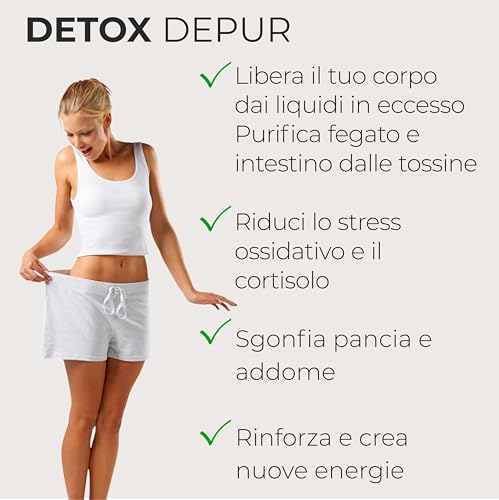 Detox Depur Sciroppo 200 ml | Drenante Forte Diuretico | Fegato e Intestino | Pancia piatta | Depurativo Fegato con Cardo Mariano | Anche Per Preparare Tisane Fredde | J.Armor Pharma - 5
