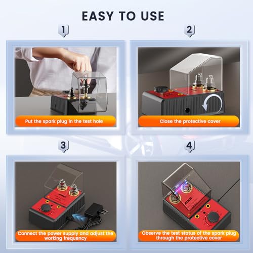 Ancel Sp02 Spark Plug Tester Automotive Engine Ignition Coil Tester Dual Holes 0 To 6000Rpm Adjustable Working Frequency Car Spark Plug Gap Tool thumb #5