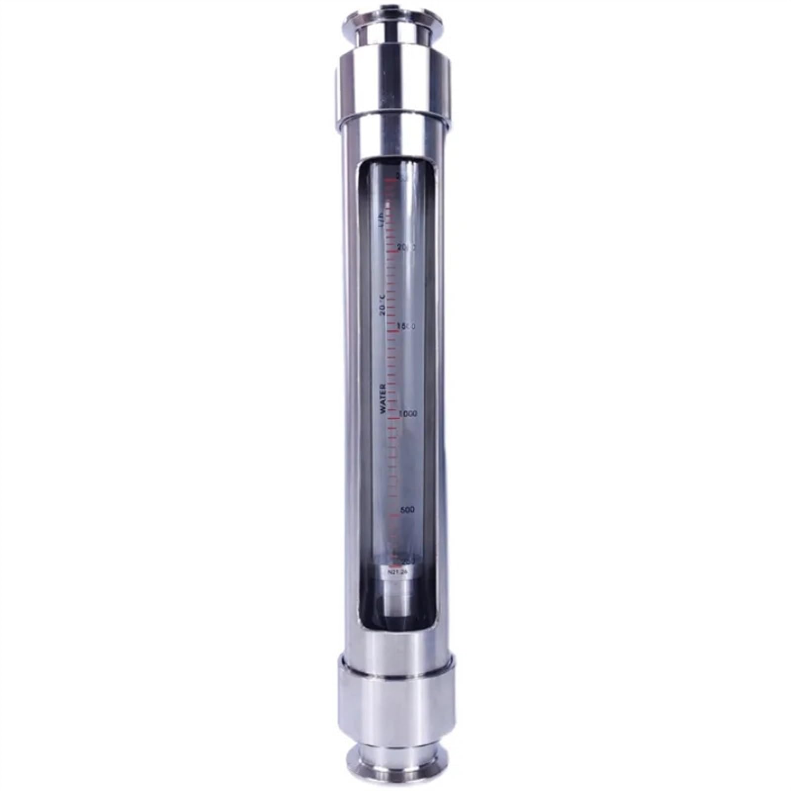 LZB-VA 30S DN25 Acero inoxidable 50,5mm Ajuste de triple abrazadera corrosión de ácido nítrico amoniaco agua vidrio rotámetro ozono líquido(160-1600LPH -liquid)