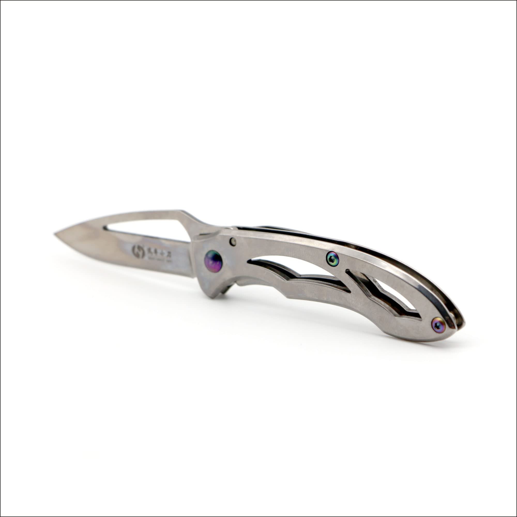 Folding Pocket Knife 1031 Stainless Steel Polishing Handle with Clip for Outdoor Hiking Camping