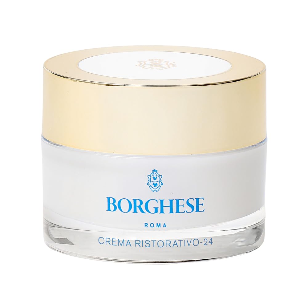 Borghese Crema Ristorativo-24 Moisturizer - Hydrating Face Moisturizer for Fine Lines & Wrinkles with Seaweed Extract & Vitamin E, Normal to Dry Skin