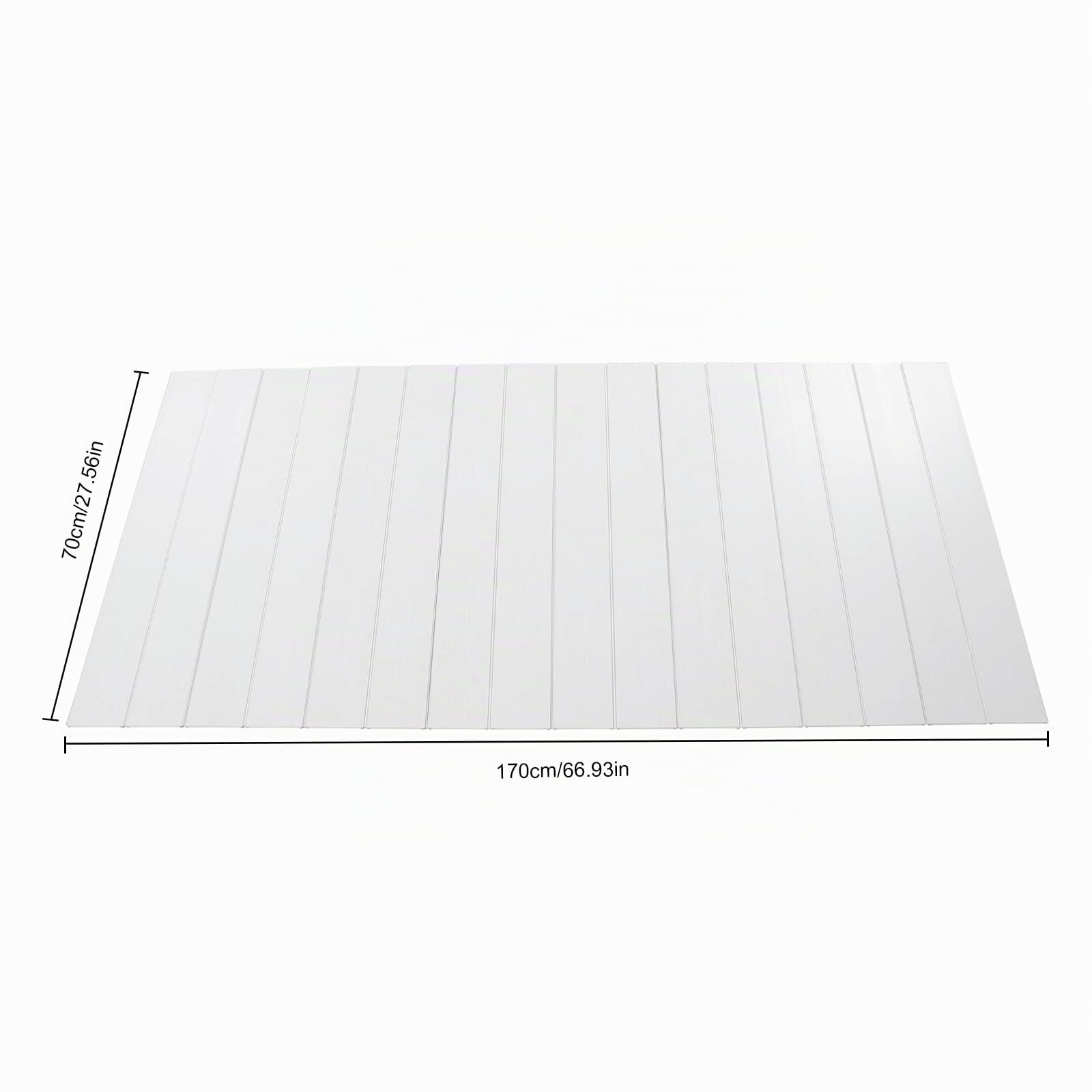 Copertura per vasca da bagno, pieghevole, antipolvere, impermeabile, in PVC, per la casa, il bagno, l'esperienza SPA, bianco (70 cm x 170 cm x 0,65 cm)