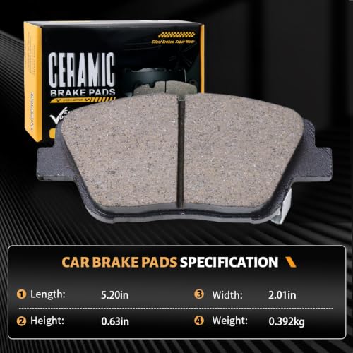 Image of D1444 Front Ceramic Brake Pads Kit Fit For Hyundai Sonata 2011-2015, For Kia Optima 2011-2016
