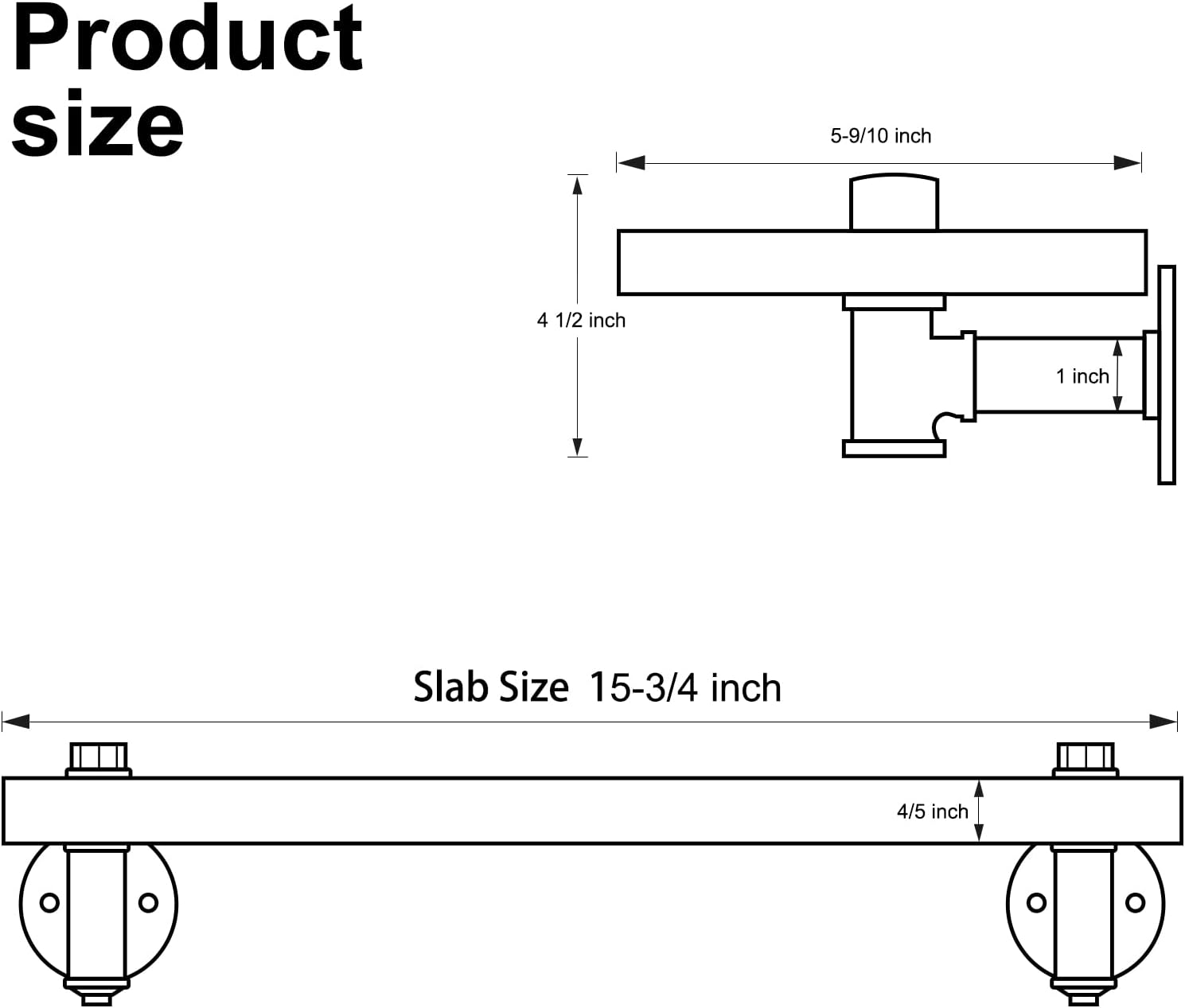 HouseAid Industrial Pipe Floating Shelves, Rustic Farmhouse Pipe Shelf for Living Room, Bedroom, Bathroom and Kitchen, Wall Mounted, Matte Black (2 Pack)