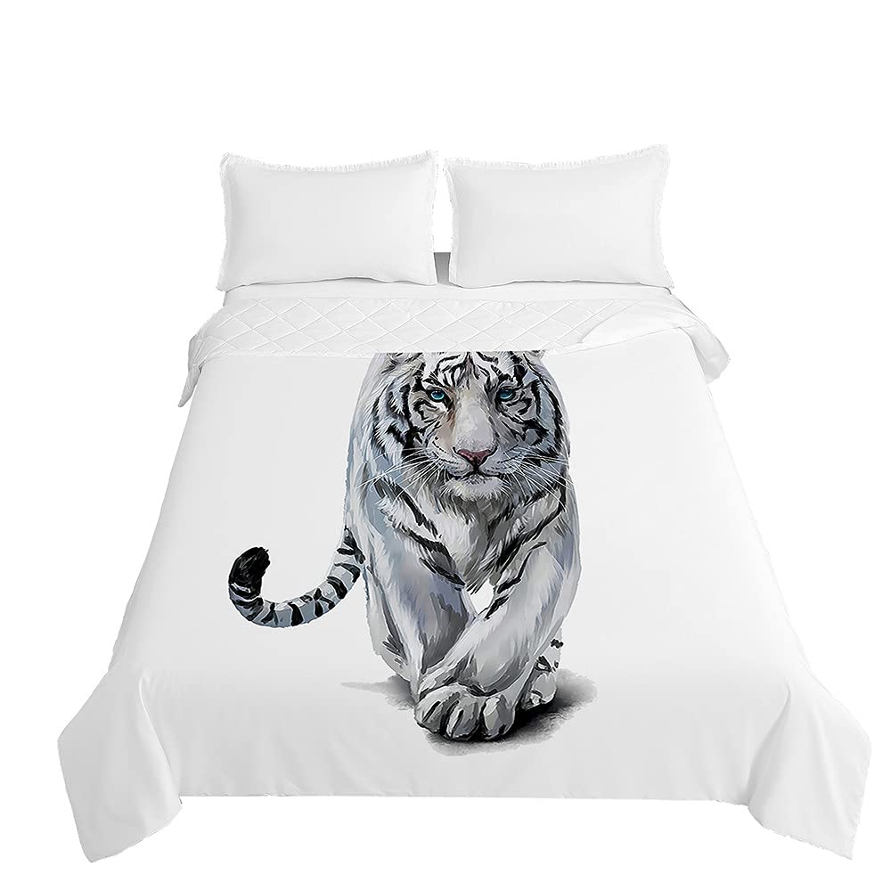Couvre-lit matelassé tigre pour masquer les imperfections de lit