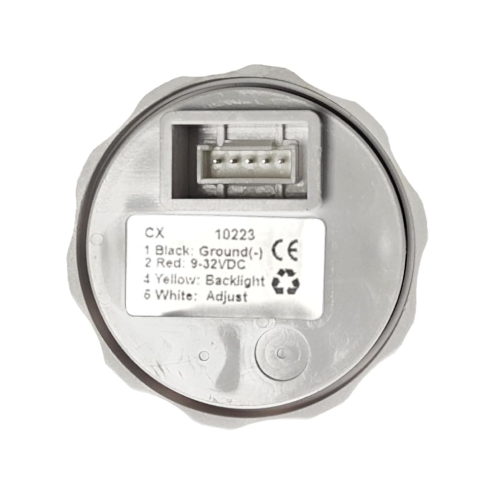 ELING Voltmètre 52 mm 8-16 V 12 voltmètre avec rétroéclairage 7 couleurs pour motos berlines